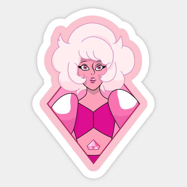 Pink Diamond Sticker by necromancress